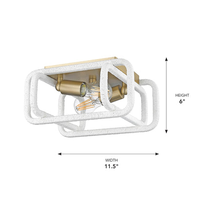 Camden 2-light Flush Mount in Brushed Champagne Brass