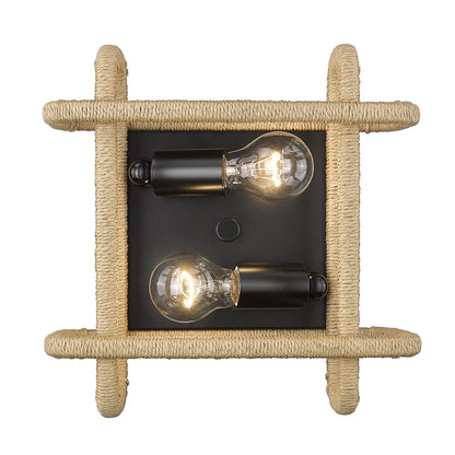 Camden 2-light Flush Mount in Matte Black