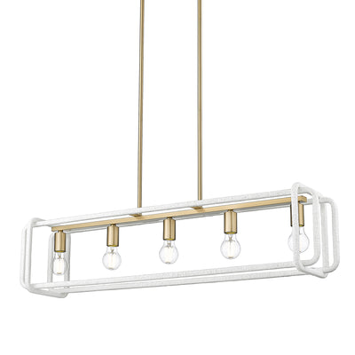 Camden 5-light Island Light in Brushed Champagne Brass