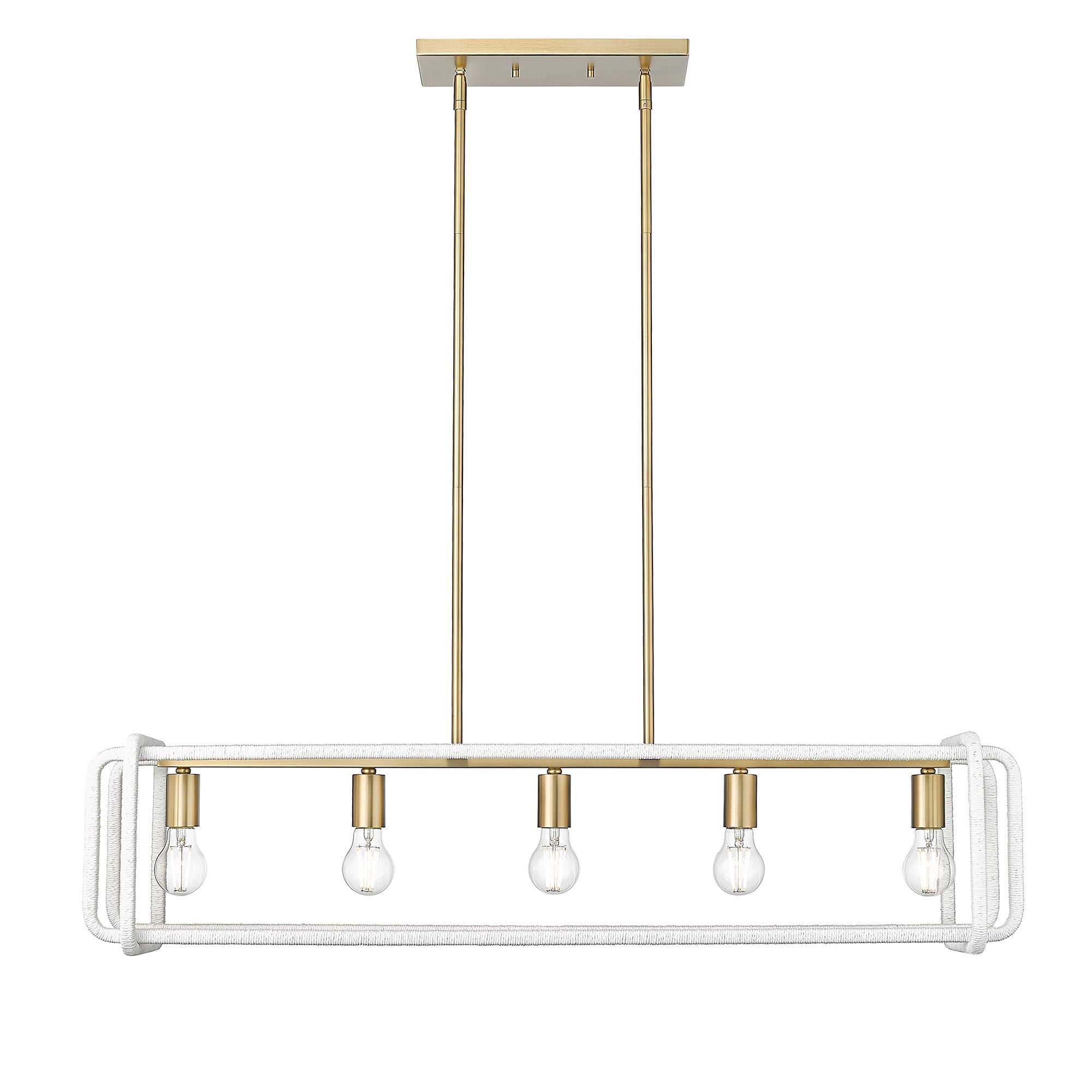 Camden 5-light Island Light in Brushed Champagne Brass
