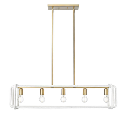 Camden 5-light Island Light in Brushed Champagne Brass
