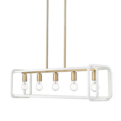 Camden 5-light Island Light in Brushed Champagne Brass