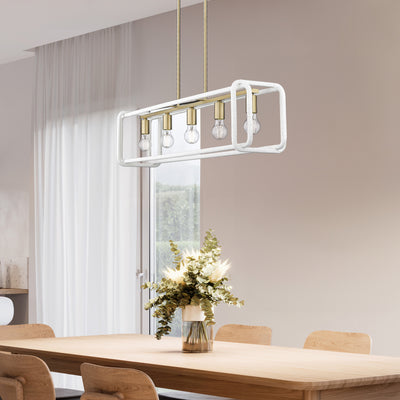 Camden 5-light Island Light in Brushed Champagne Brass