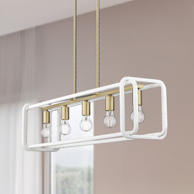 Camden 5-light Island Light in Brushed Champagne Brass