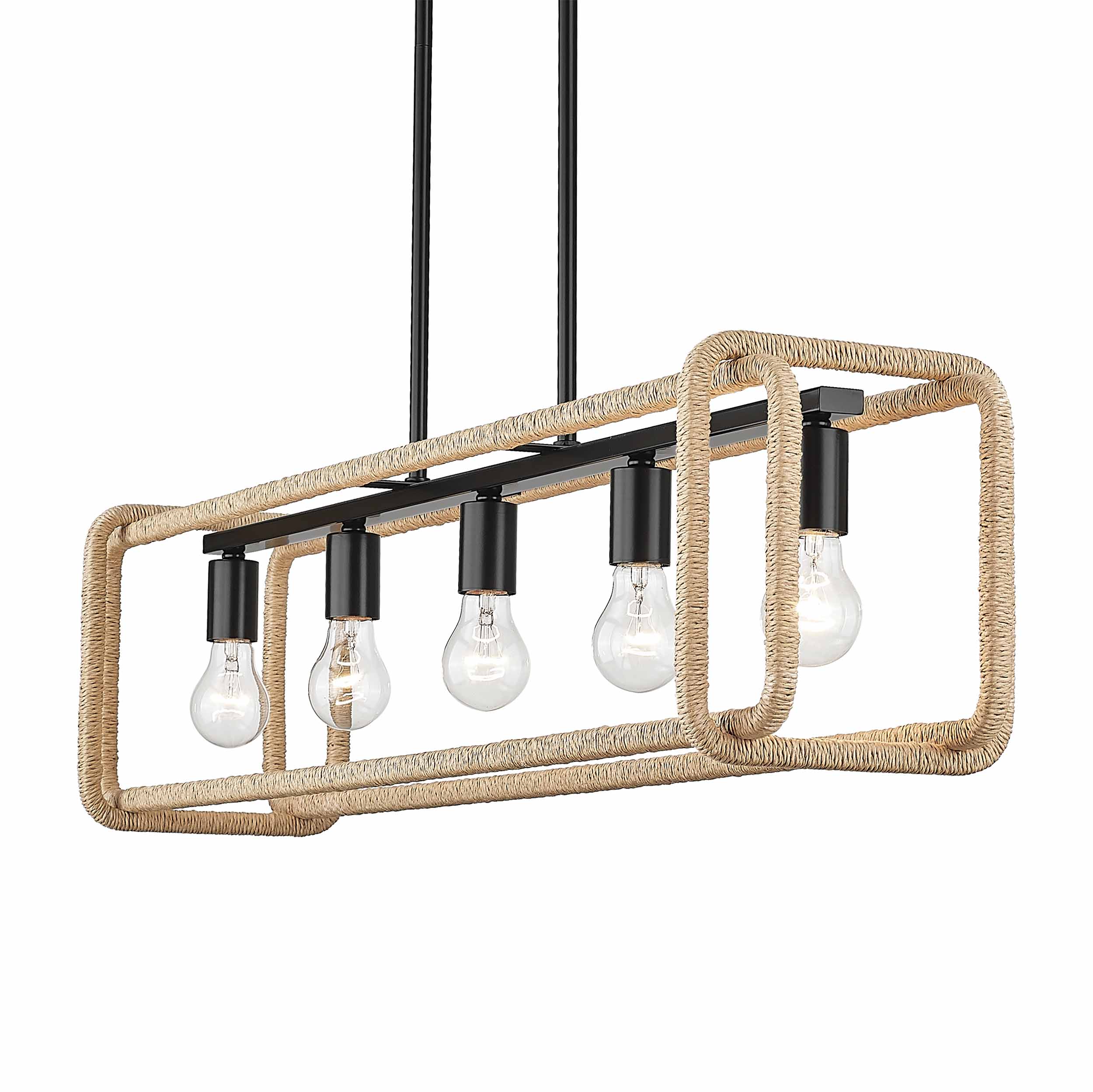 Camden 5-light Island Light in Matte Black