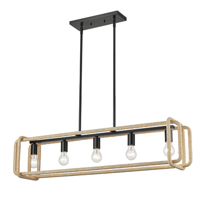 Camden 5-light Island Light in Matte Black