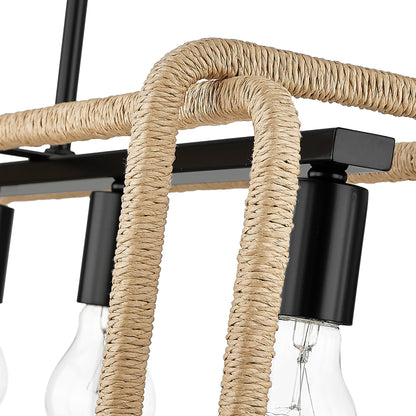 Camden 5-light Island Light in Matte Black