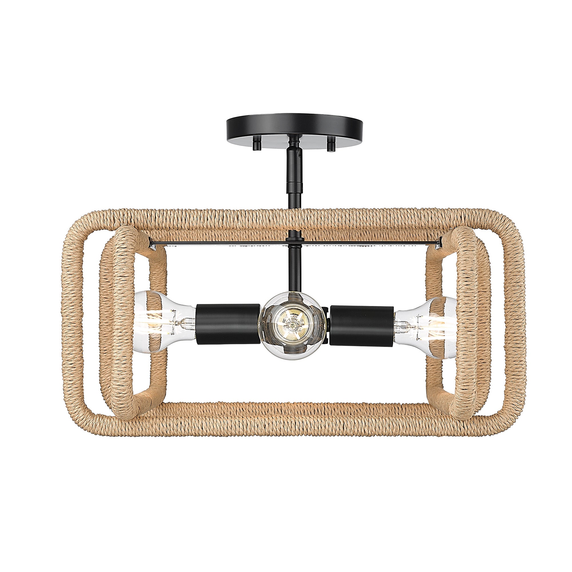 Camden 4-light Semi-Flush Mount in Matte Black