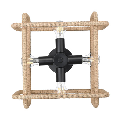 Camden 4-light Semi-Flush Mount in Matte Black