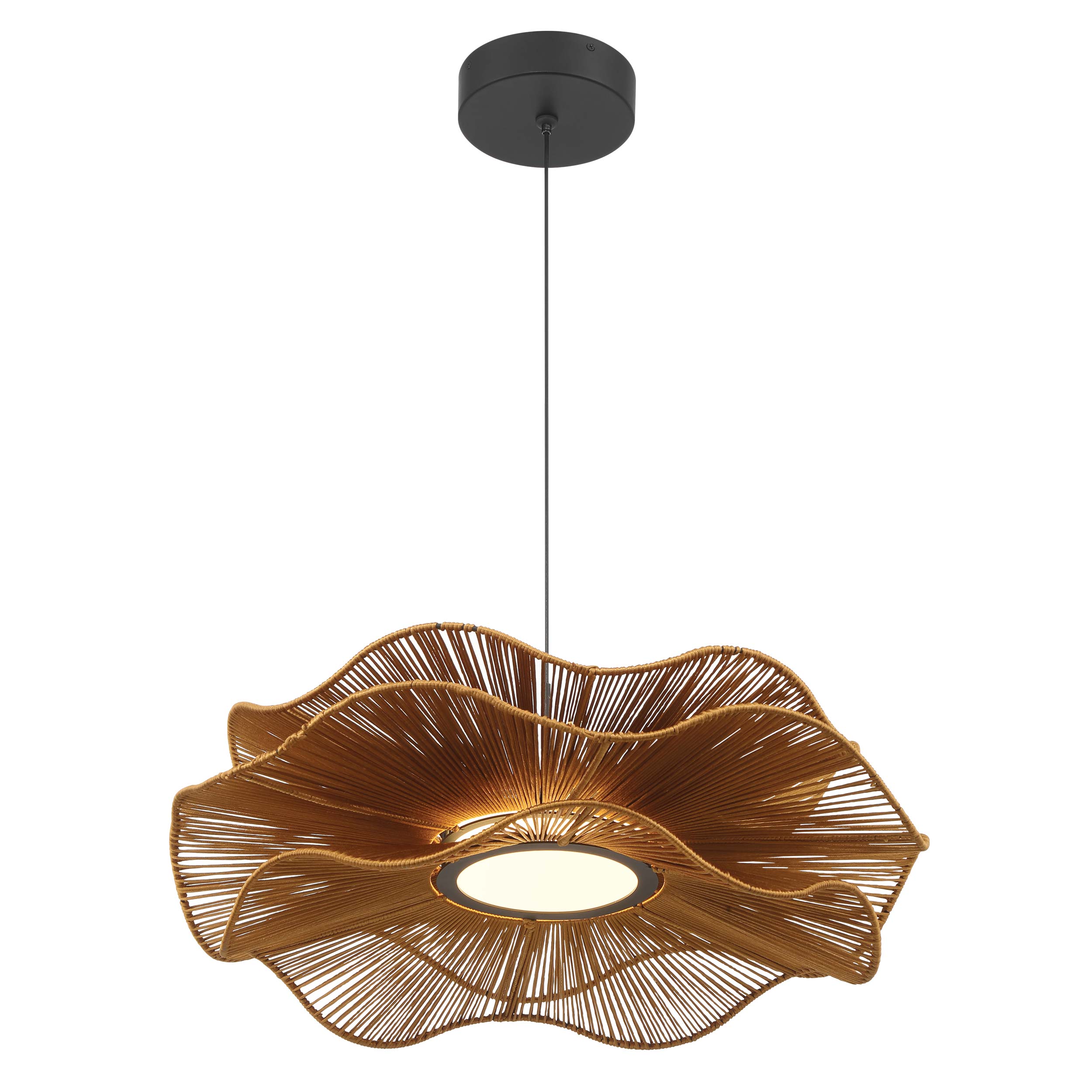 Whisper Integrated LED Pendant in Latte Rope