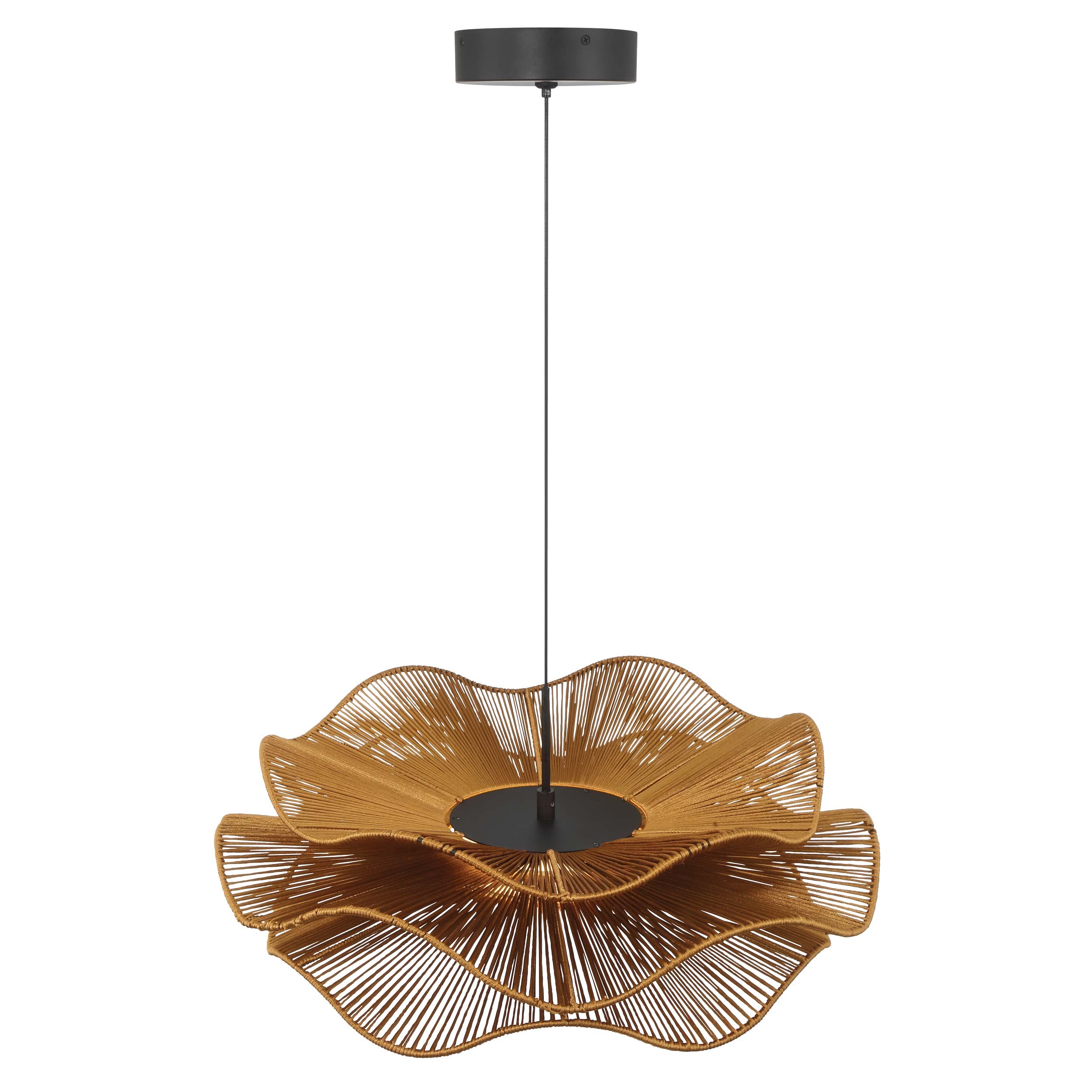 Whisper Integrated LED Pendant in Latte Rope