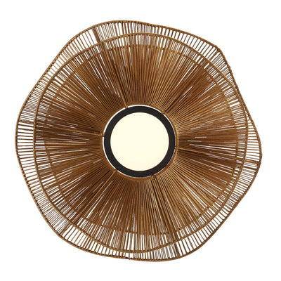 Whisper Integrated LED Pendant in Latte Rope, alternate view - Golden Lighting