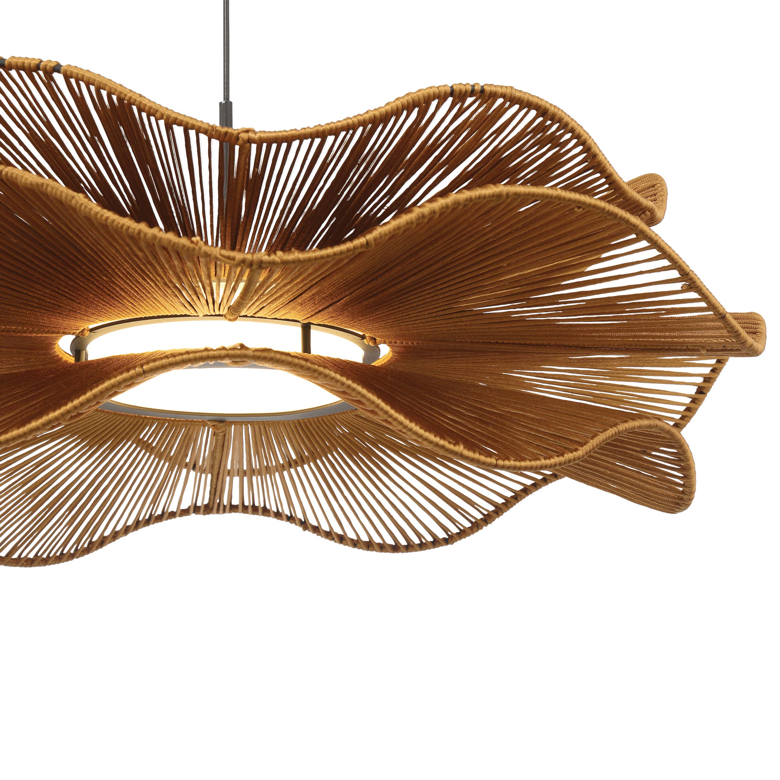 Whisper Integrated LED Pendant in Latte Rope