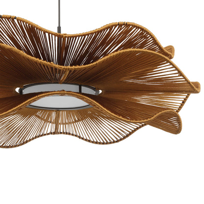 Whisper Integrated LED Pendant in Latte Rope