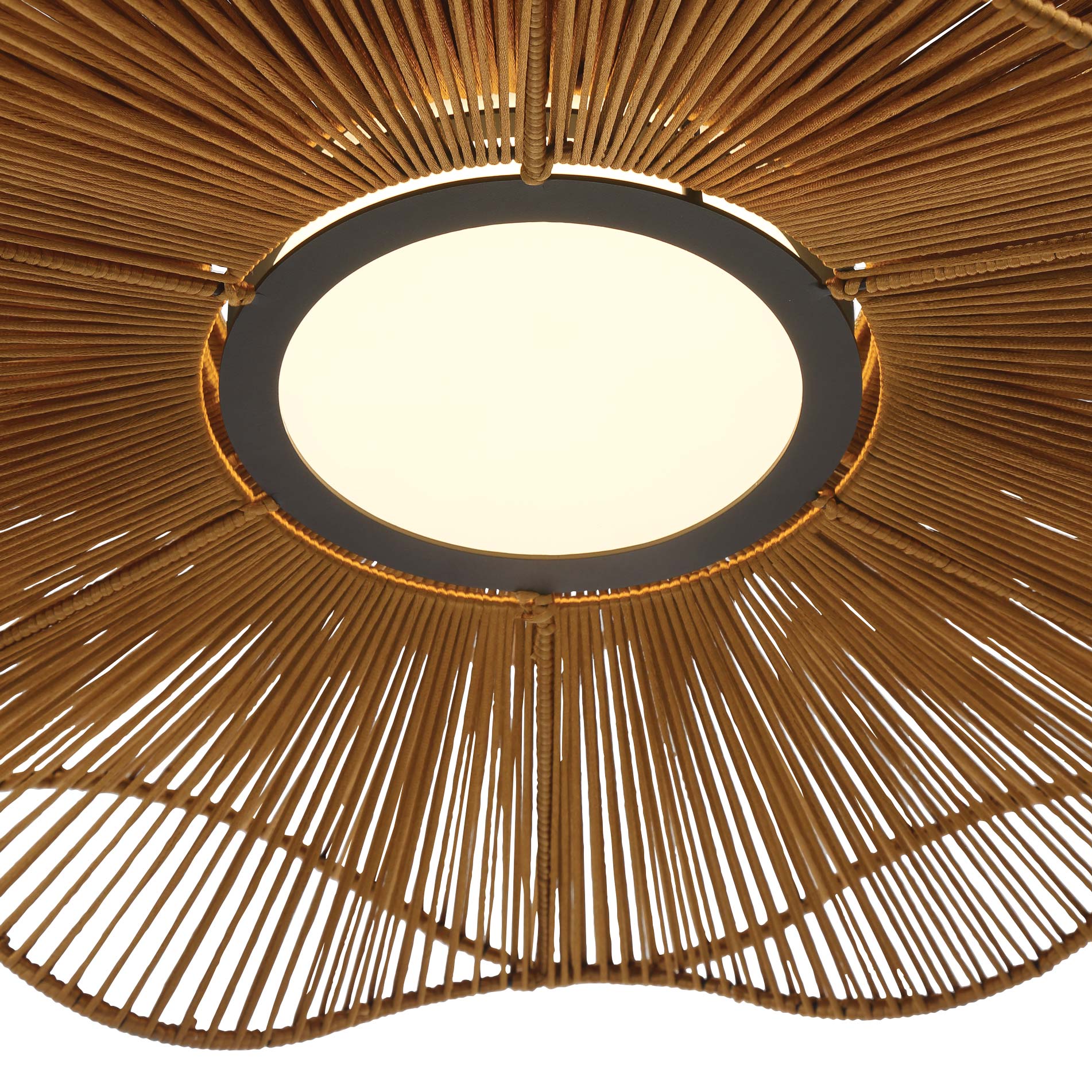 Whisper Integrated LED Pendant in Latte Rope