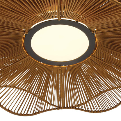 Whisper Integrated LED Pendant in Latte Rope