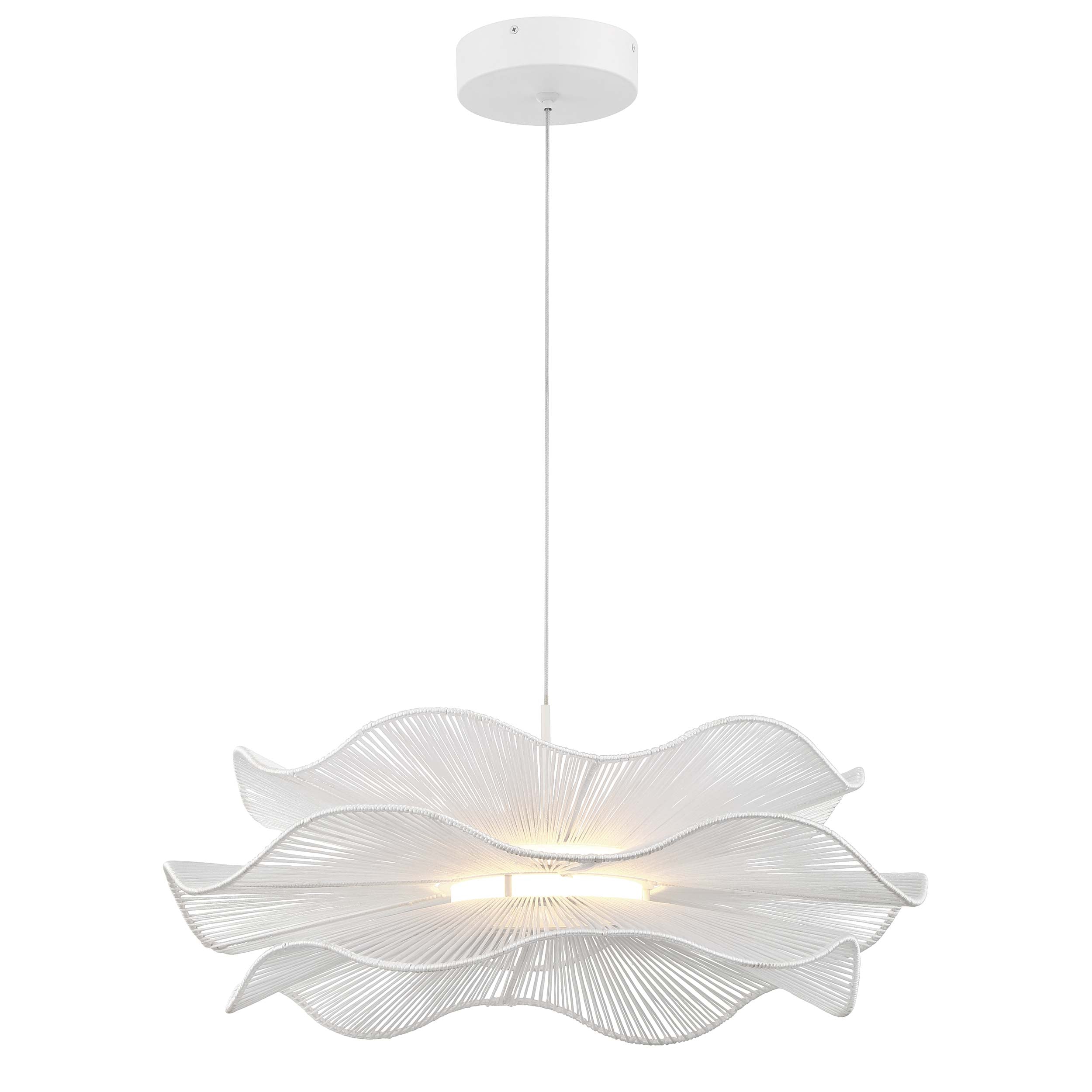 Whisper Integrated LED Pendant in Matte White