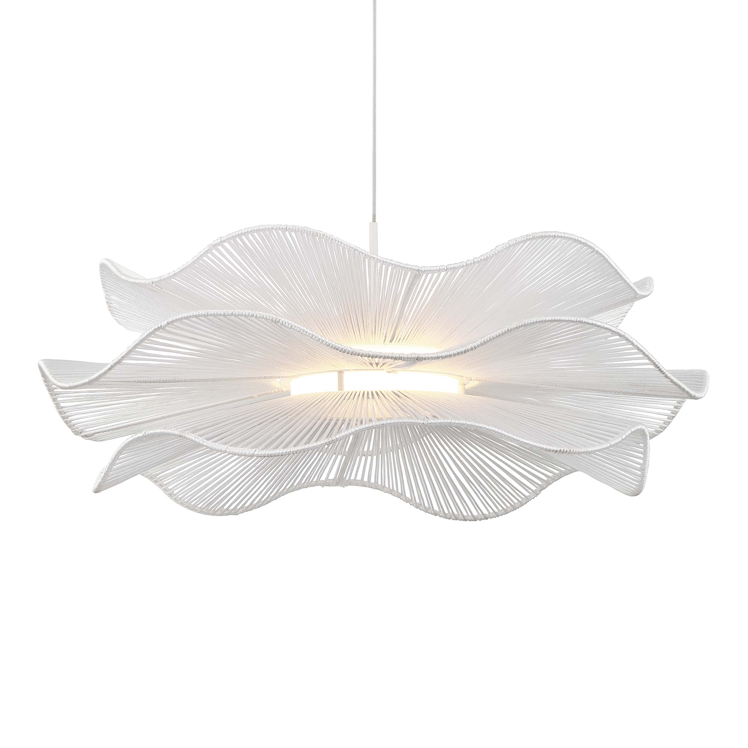 Whisper Integrated LED Pendant in Matte White