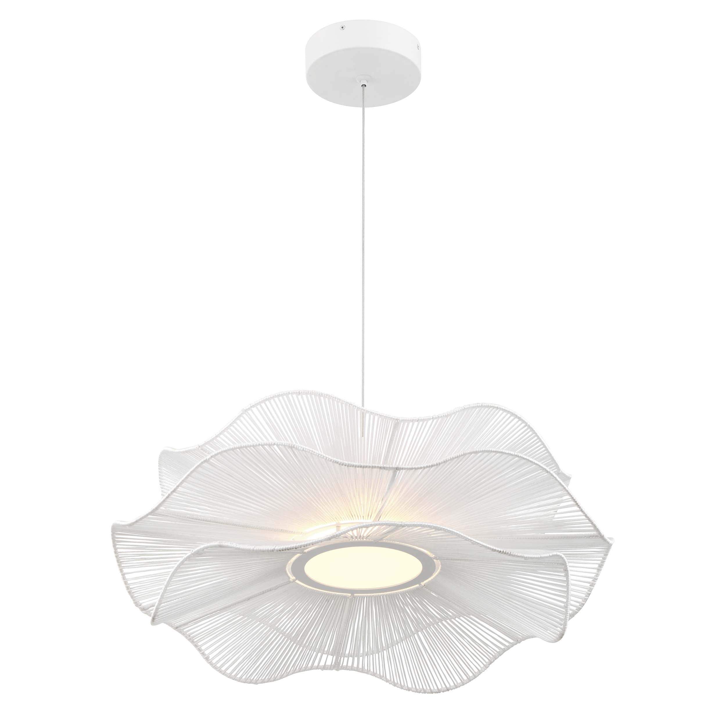 Whisper Integrated LED Pendant in Matte White