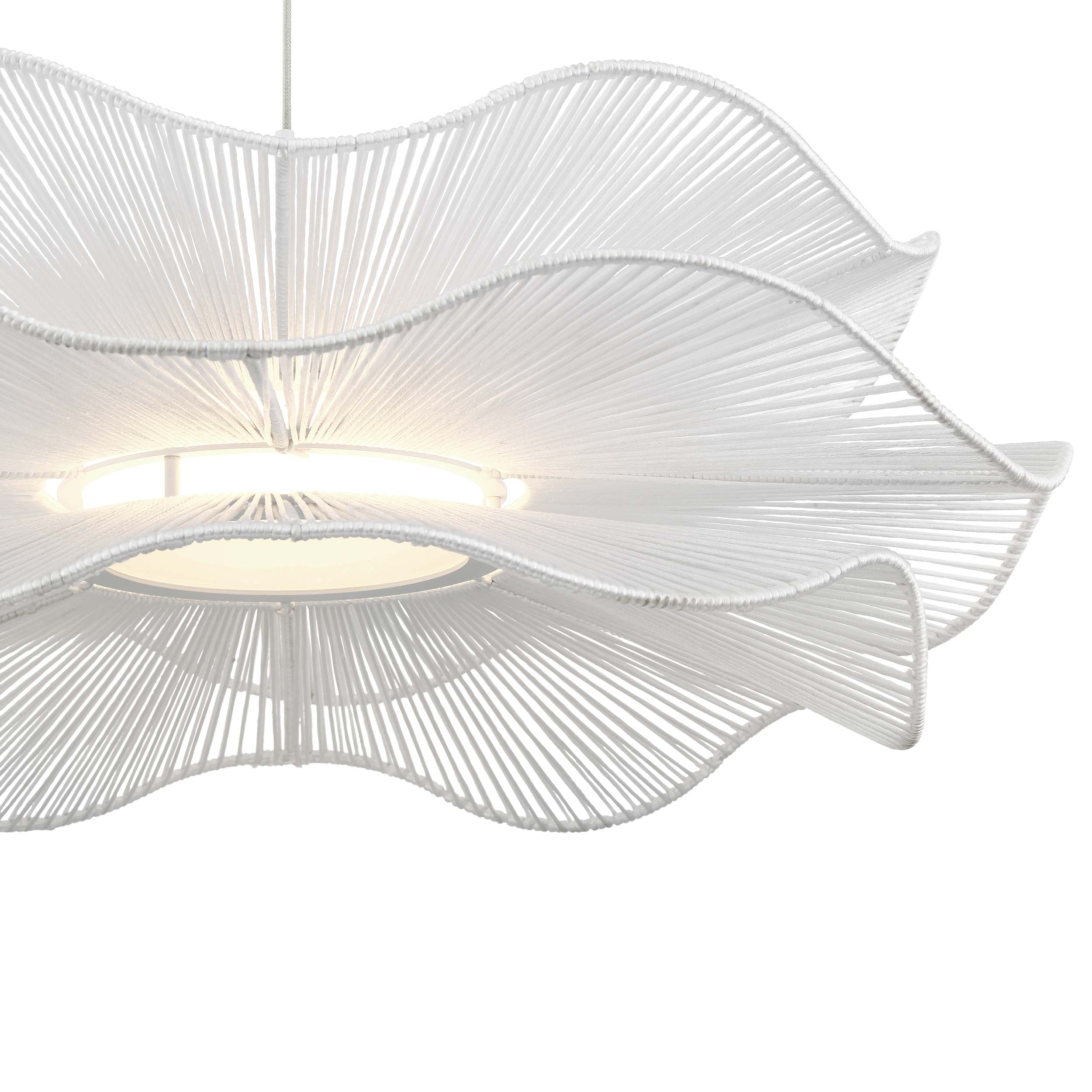 Whisper Integrated LED Pendant in Matte White