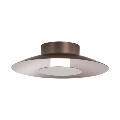 Yep by Golden Lighting Luma Integrated LED Flush Mount in Coffee Silver and Coffee Silver accent - - Golden Lighting