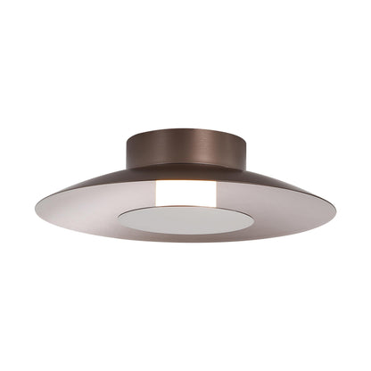 Yep by Golden Lighting Luma Integrated LED Flush Mount in Coffee Silver and Coffee Silver accent - - Golden Lighting