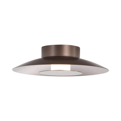 Yep by Golden Lighting Luma Integrated LED Flush Mount in Coffee Silver and Coffee Silver accent - - Golden Lighting