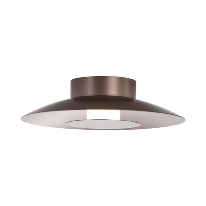 Yep by Golden Lighting Luma Integrated LED Flush Mount in Coffee Silver and Coffee Silver accent - - Golden Lighting