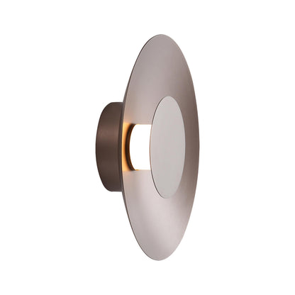 Yep by Golden Lighting Luma Integrated LED Flush Mount in Coffee Silver and Coffee Silver accent - - Golden Lighting