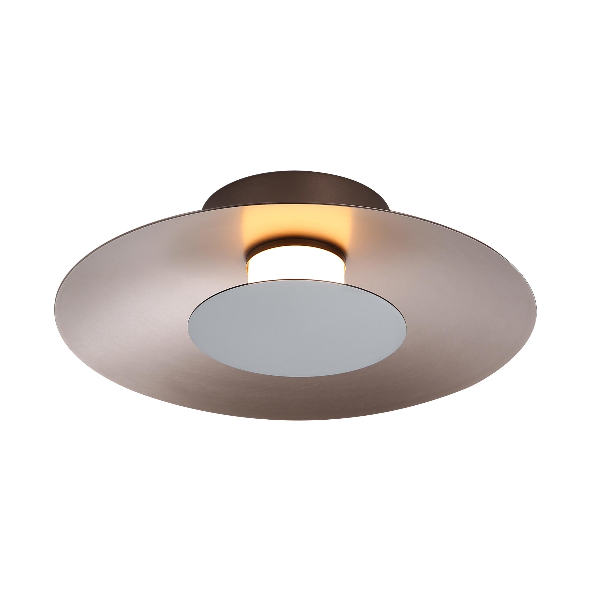 Luma Integrated LED Flush Mount in Coffee Silver and Graphite accent - - Golden Lighting