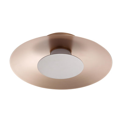 Luma Integrated LED Flush Mount in French Gold and Coffee Silver accent - - Golden Lighting