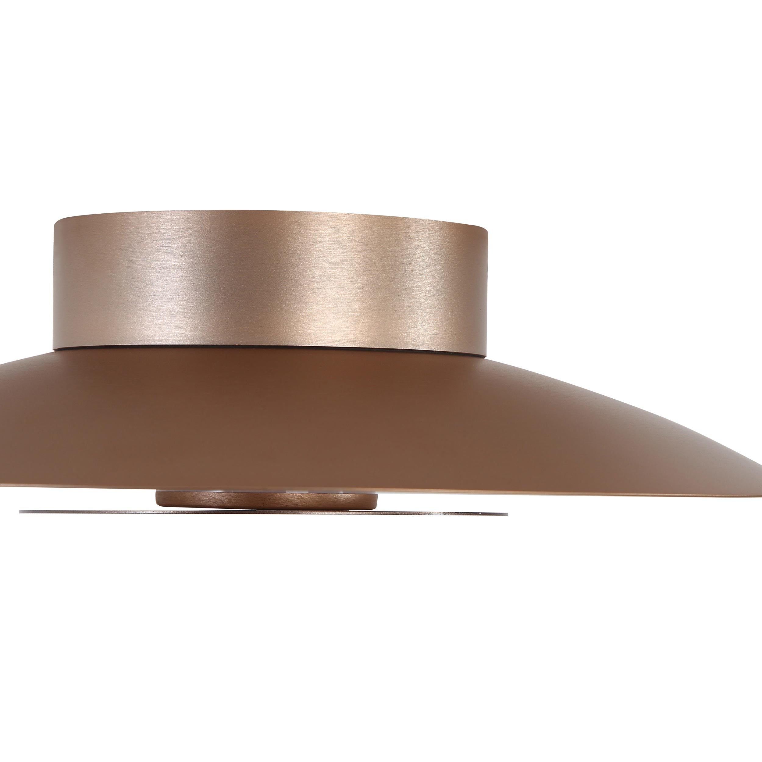 Luma Integrated LED Flush Mount in French Gold and Coffee Silver accent - - Golden Lighting