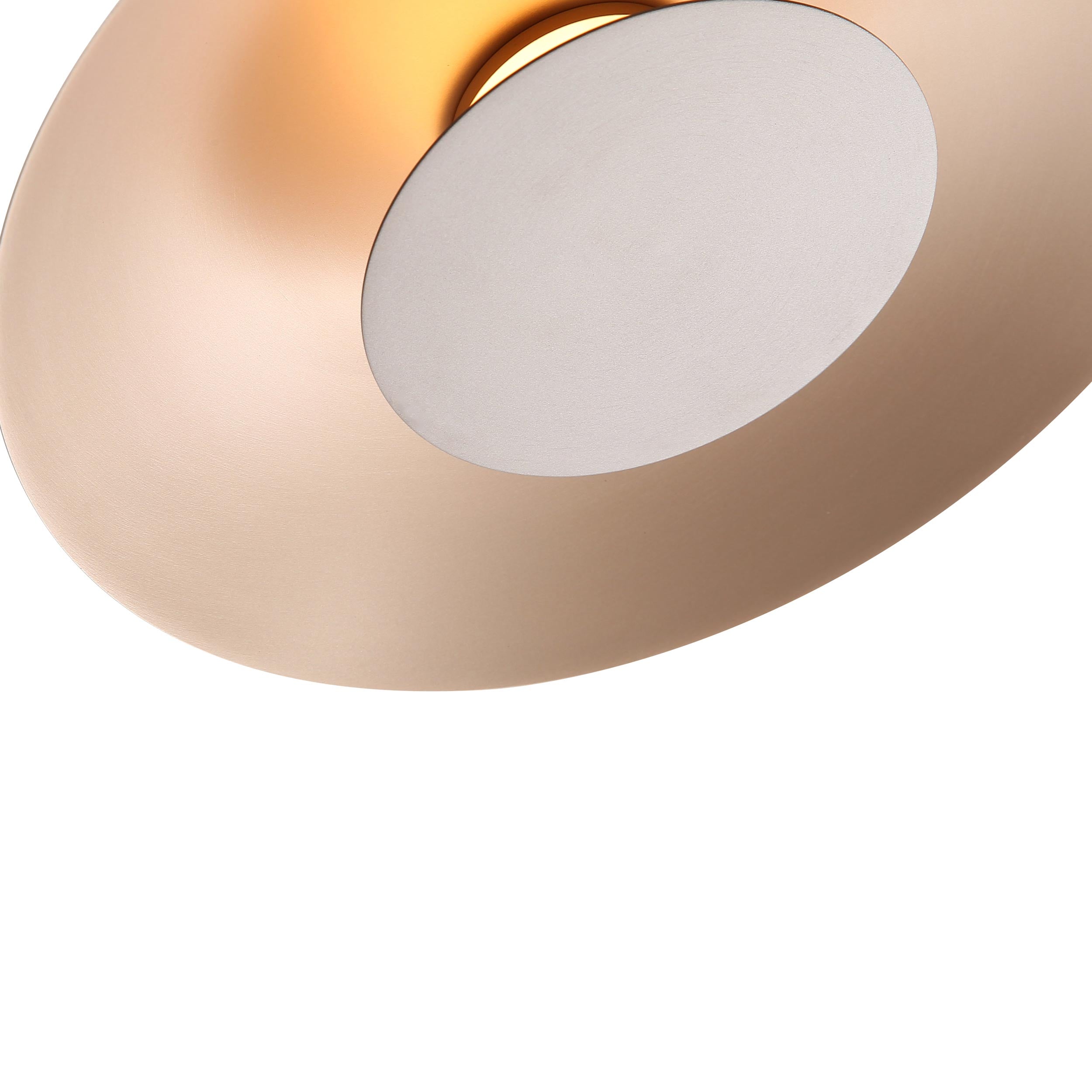Luma Integrated LED Flush Mount in French Gold and Coffee Silver accent - - Golden Lighting