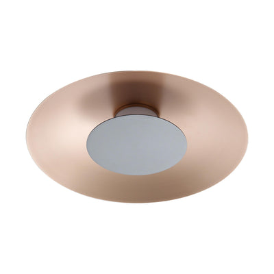 Luma Integrated LED Flush Mount in French Gold and Graphite shade - - Golden Lighting