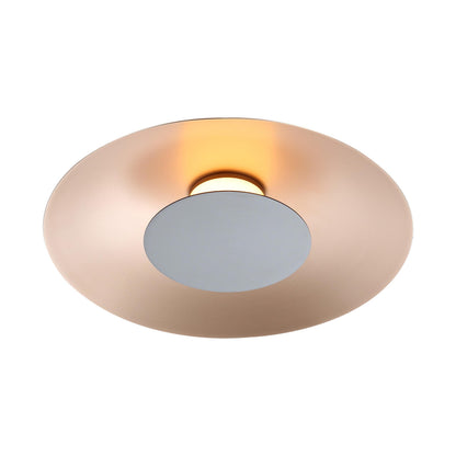 Luma Integrated LED Flush Mount in French Gold and Graphite shade - - Golden Lighting
