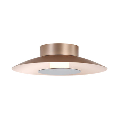 Luma Integrated LED Flush Mount in French Gold and Graphite shade - - Golden Lighting