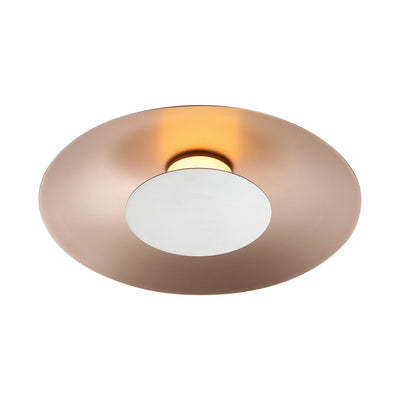 Luma Integrated LED Flush Mount in French Gold and Sand Nickel shade - - Golden Lighting
