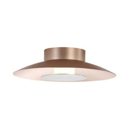 Luma Integrated LED Flush Mount in French Gold and Sand Nickel shade - - Golden Lighting
