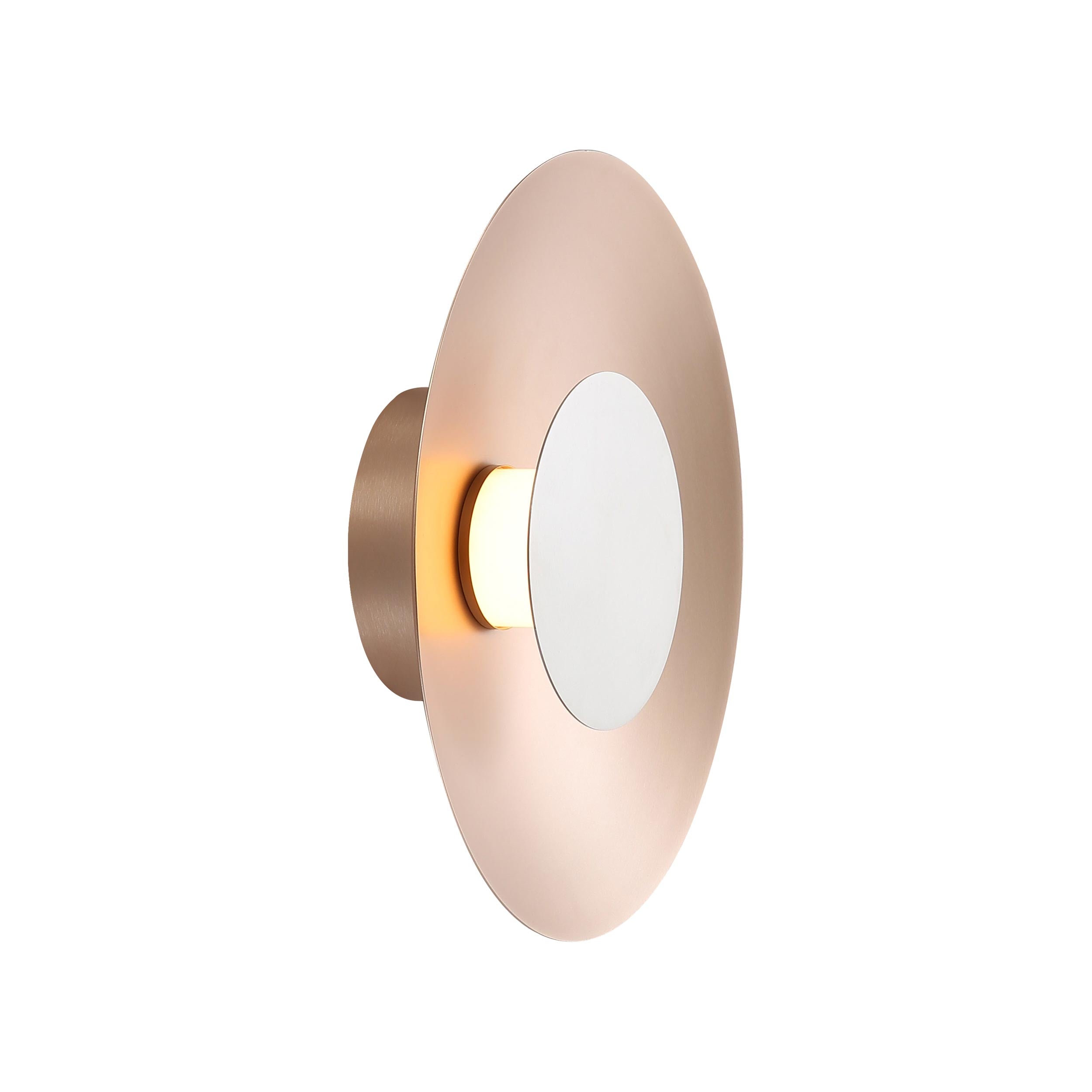 Luma Integrated LED Flush Mount in French Gold and Sand Nickel shade - - Golden Lighting