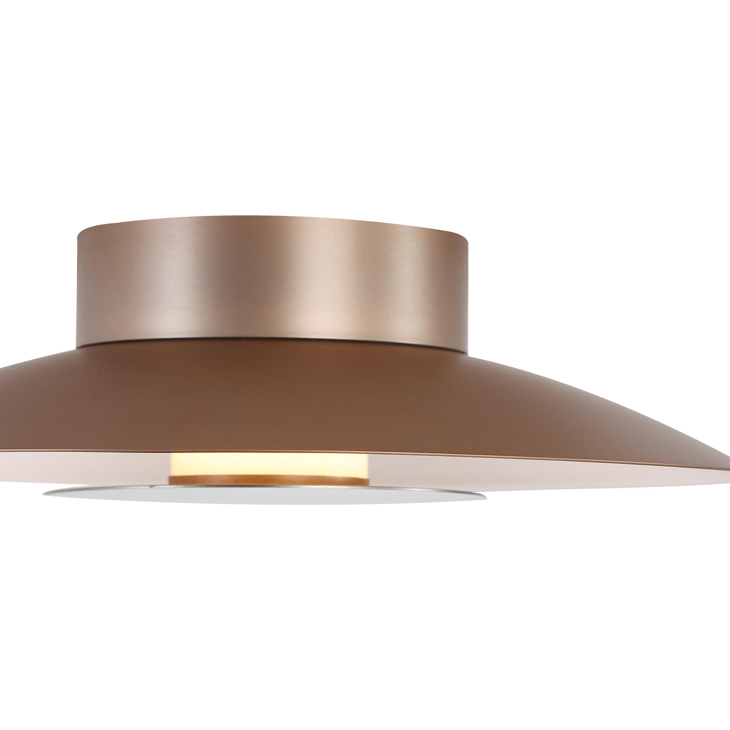 Luma Integrated LED Flush Mount in French Gold and Sand Nickel shade - - Golden Lighting