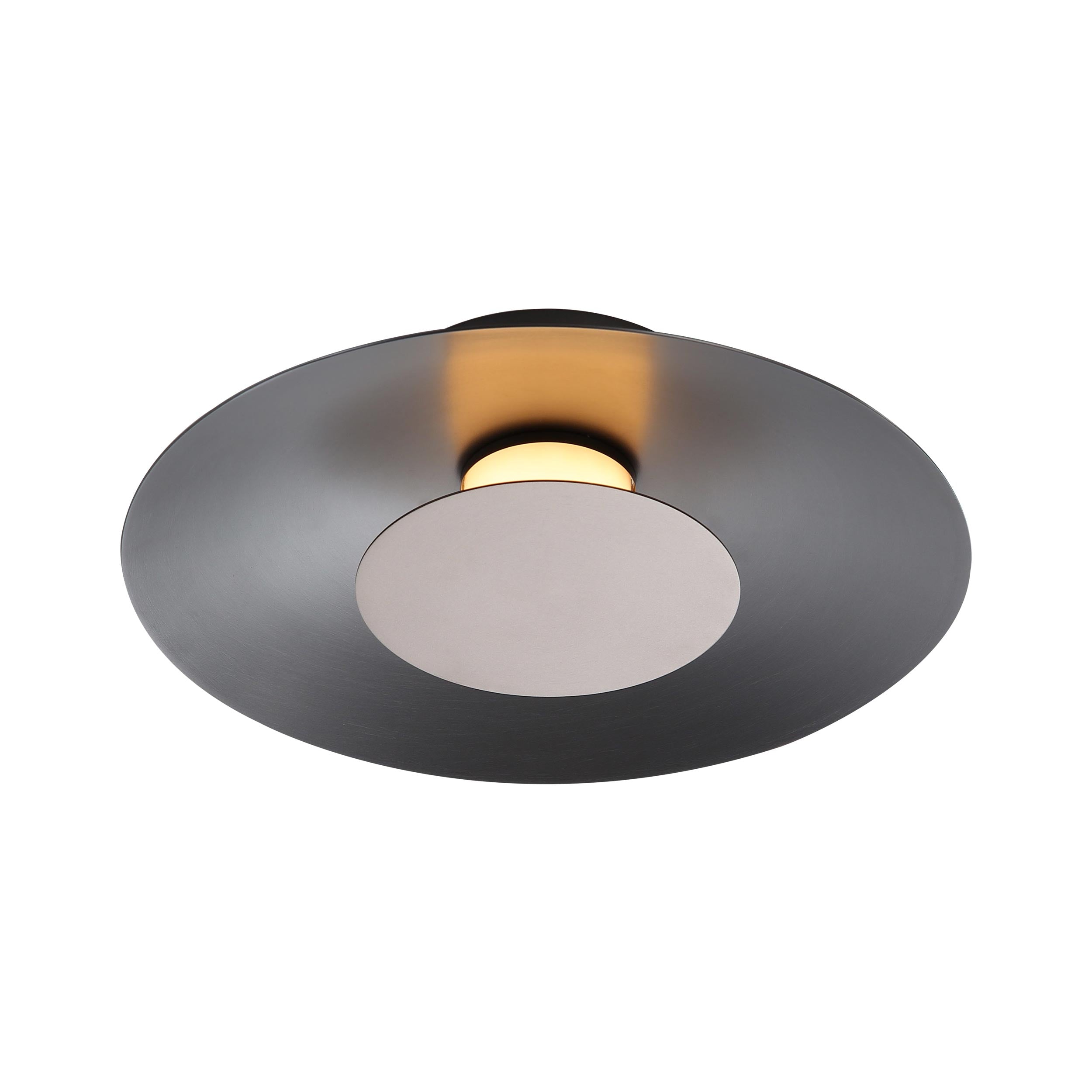 Luma Integrated LED Flush Mount in Graphite and Coffee Silver accent - - Golden Lighting