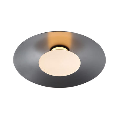 Luma Integrated LED Flush Mount in Graphite and French Gold shade - - Golden Lighting