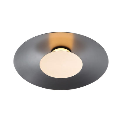 Luma Integrated LED Flush Mount in Graphite and French Gold shade - - Golden Lighting