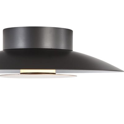 Luma Integrated LED Flush Mount in Graphite and French Gold shade - - Golden Lighting