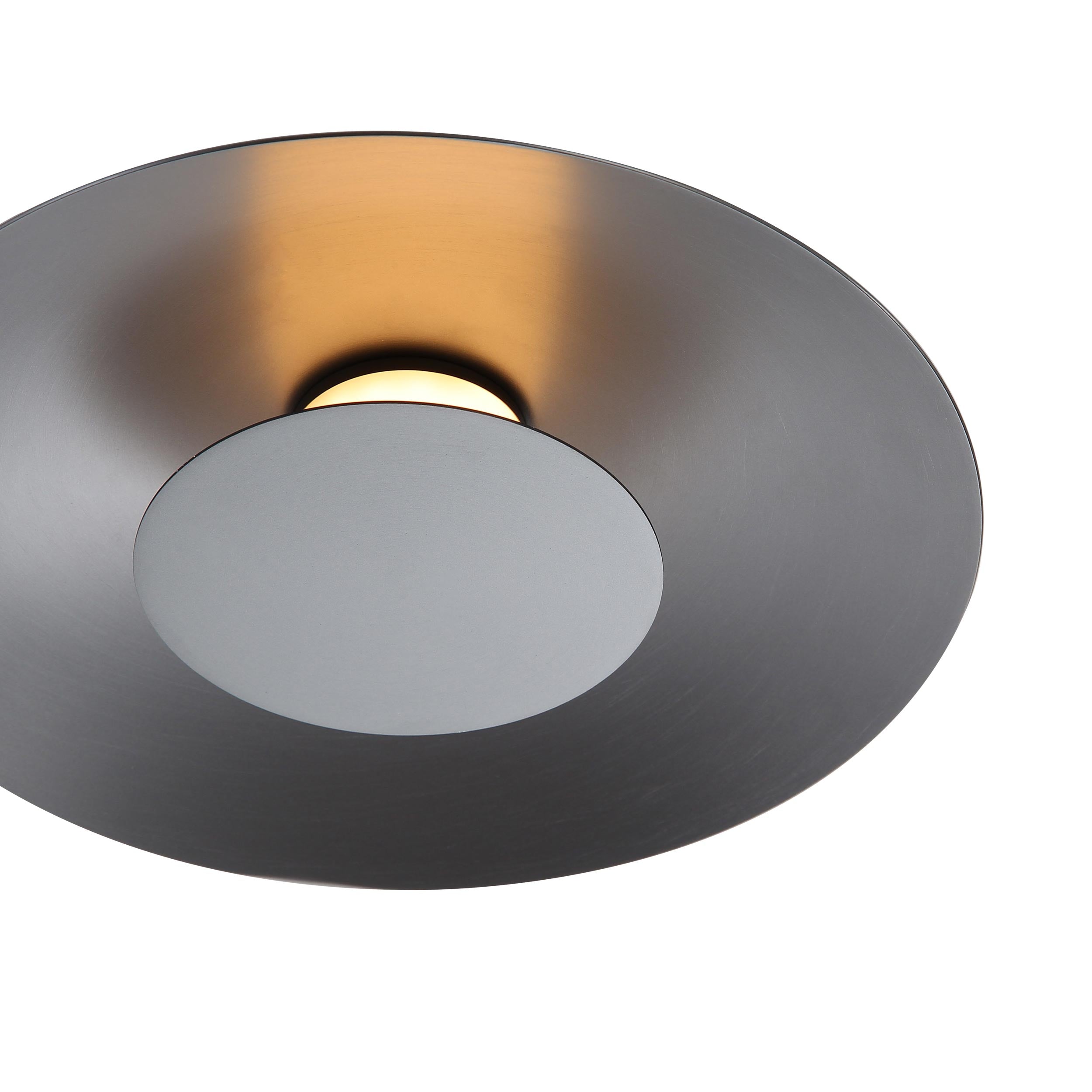 Luma Integrated LED Flush Mount in Graphite and Graphite shade - - Golden Lighting