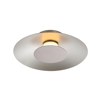 Luma Integrated LED Flush Mount in Sand Nickel and Coffee Silver accent - - Golden Lighting