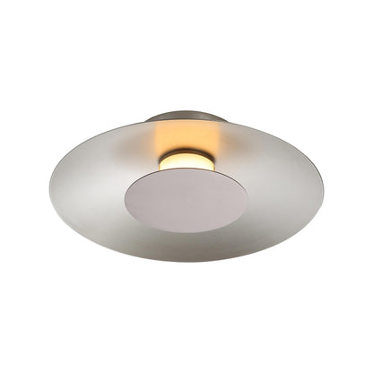 Luma Integrated LED Flush Mount in Sand Nickel and Coffee Silver accent - - Golden Lighting
