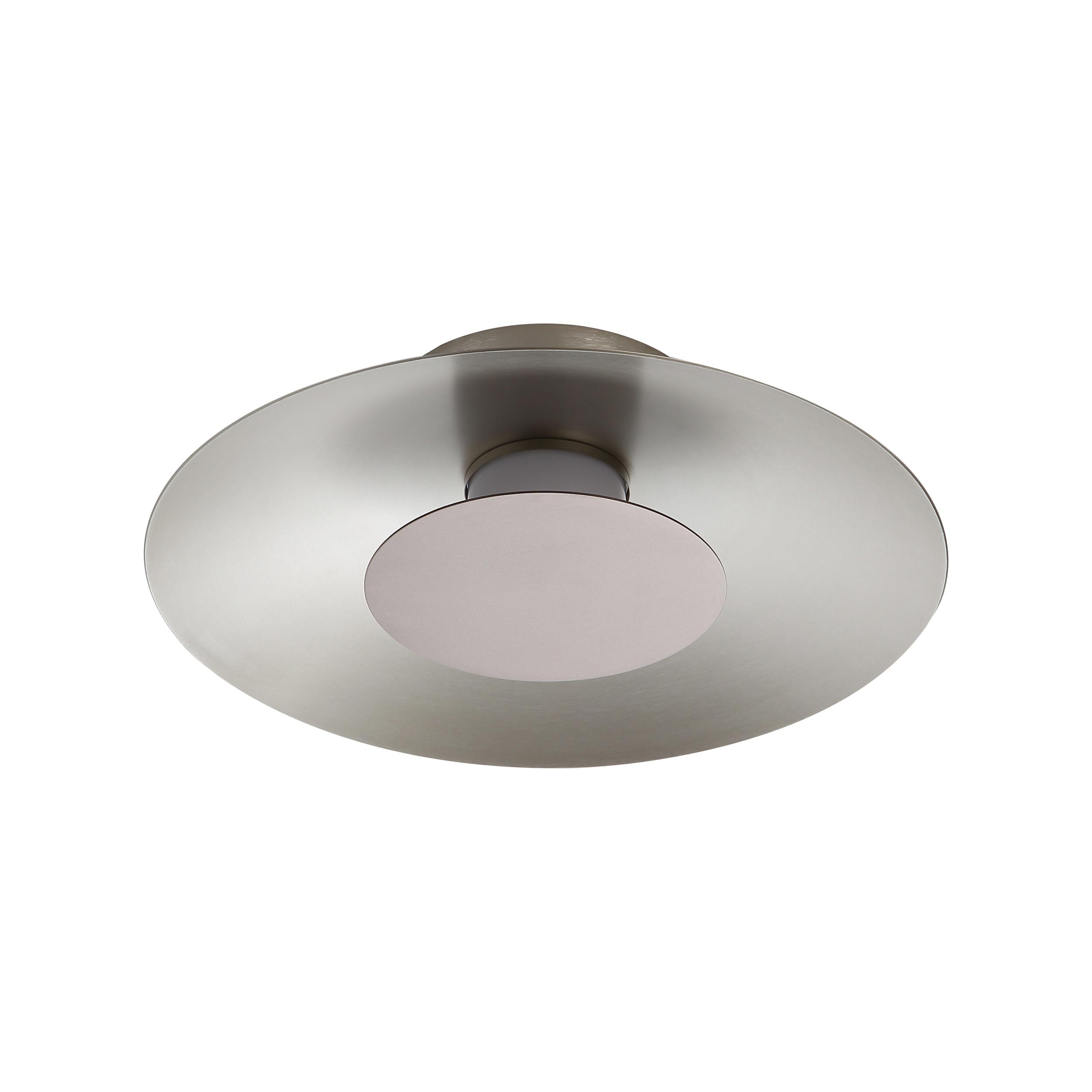 Luma Integrated LED Flush Mount in Sand Nickel and Coffee Silver accent - - Golden Lighting