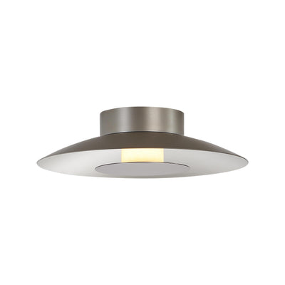 Luma Integrated LED Flush Mount in Sand Nickel and Coffee Silver accent - - Golden Lighting
