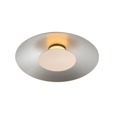 Luma Integrated LED Flush Mount in Sand Nickel and French Gold shade - - Golden Lighting